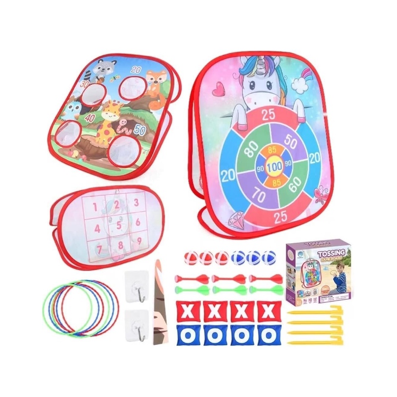Heittopeli maalitaululla Dinosaur/Unicorn 5in1 JIAJIAYI