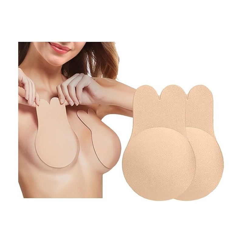 Näkymättömät silikoniliivit Fchitop olkaimeton, beige