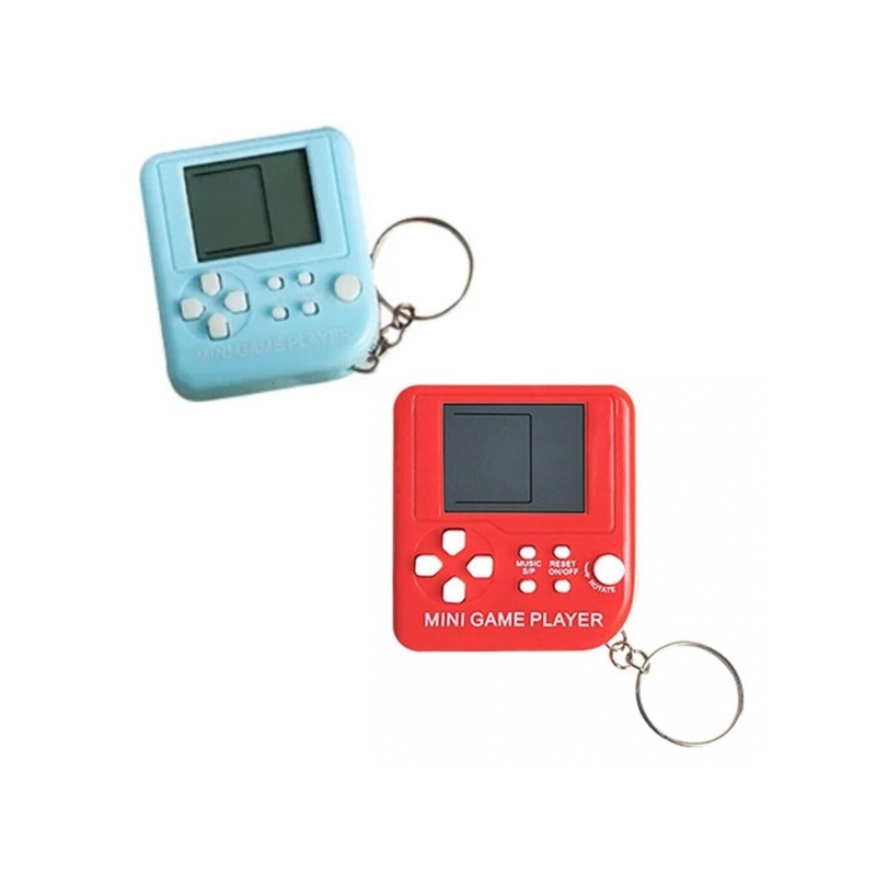 Mini kišeninė žaidimų konsolė, 23 žaidimai, 2 dalys, mėlyna ir raudona