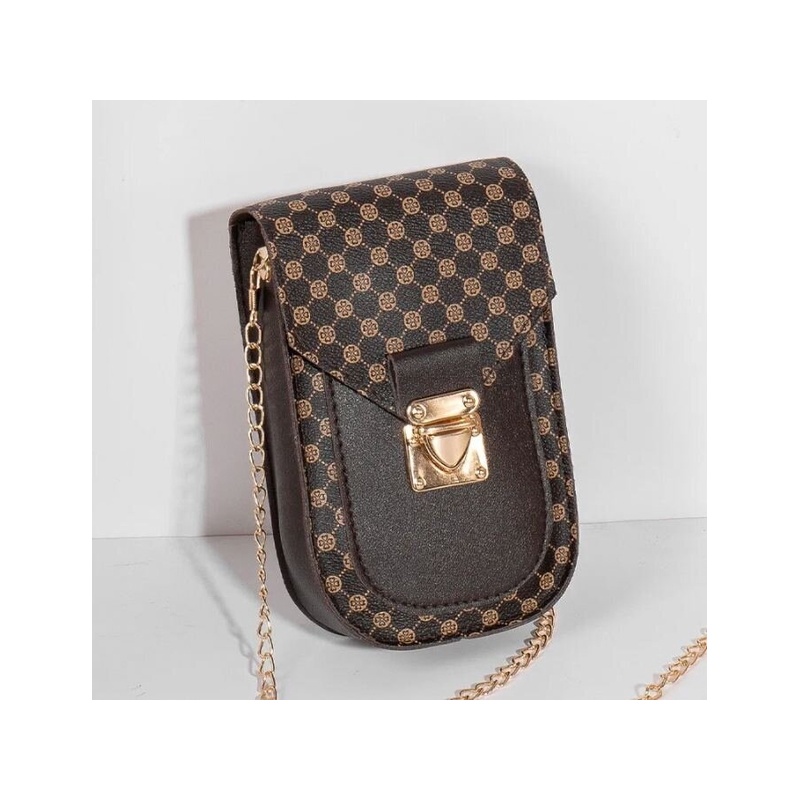 Loopsee moteriškas mažas krepšys per petį, rudas