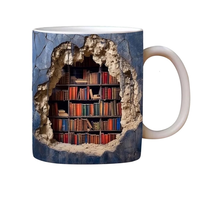 Generic 3D Bookshelf Mug