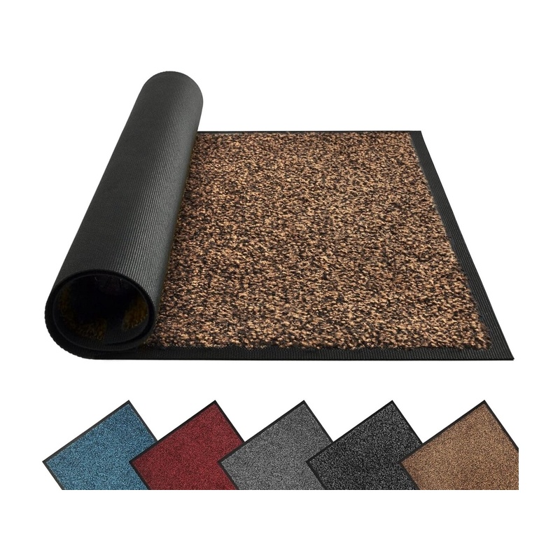 Durvju paklājiņš Mibao 50 x 80 cm, brūni melns