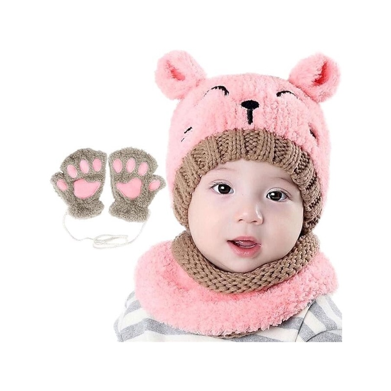 Children's scarf, hat and gloves set Bearbro