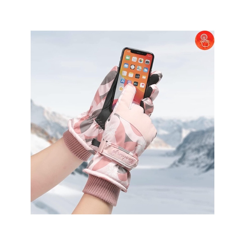 Corasso Moteriškos slidinėjimo, žieminės pirštinės, Rosa