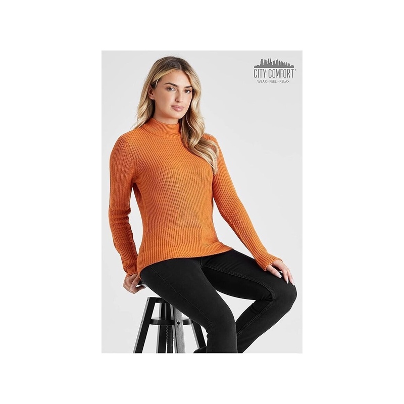 Megztinis moterims CityComfort, oranžinis S