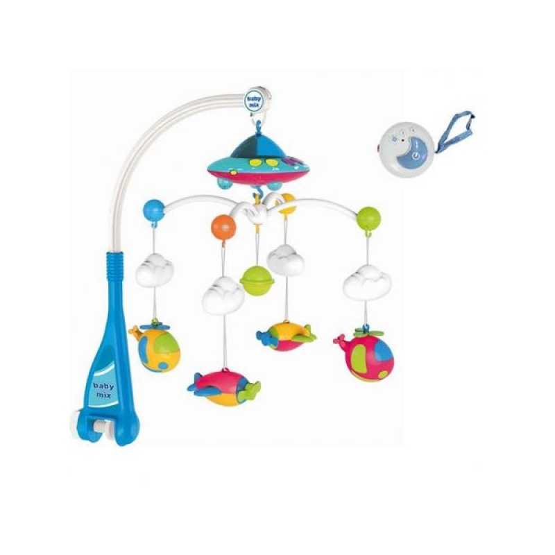 Carousel for baby with music and projector Helicopters and remote control