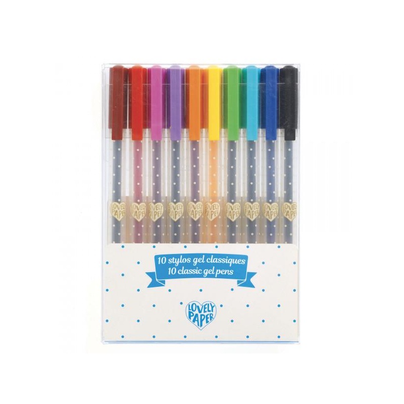 10 stylos gel classiques