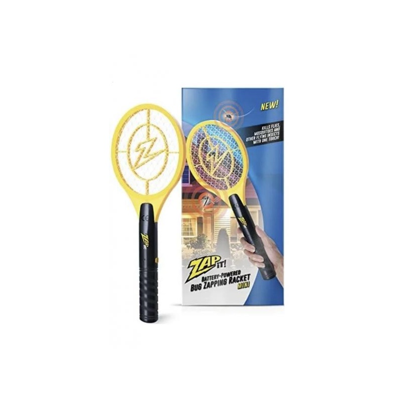 Electric bug zapping racket 46 cm Zap IT! ZAP iT! 4,000 Volt Electric Handheld Bug Zapper Racket - USB Rechargeable Indoor Safe Mosquito Zapper and Fly Swatter for Indoor and Outdoor Use