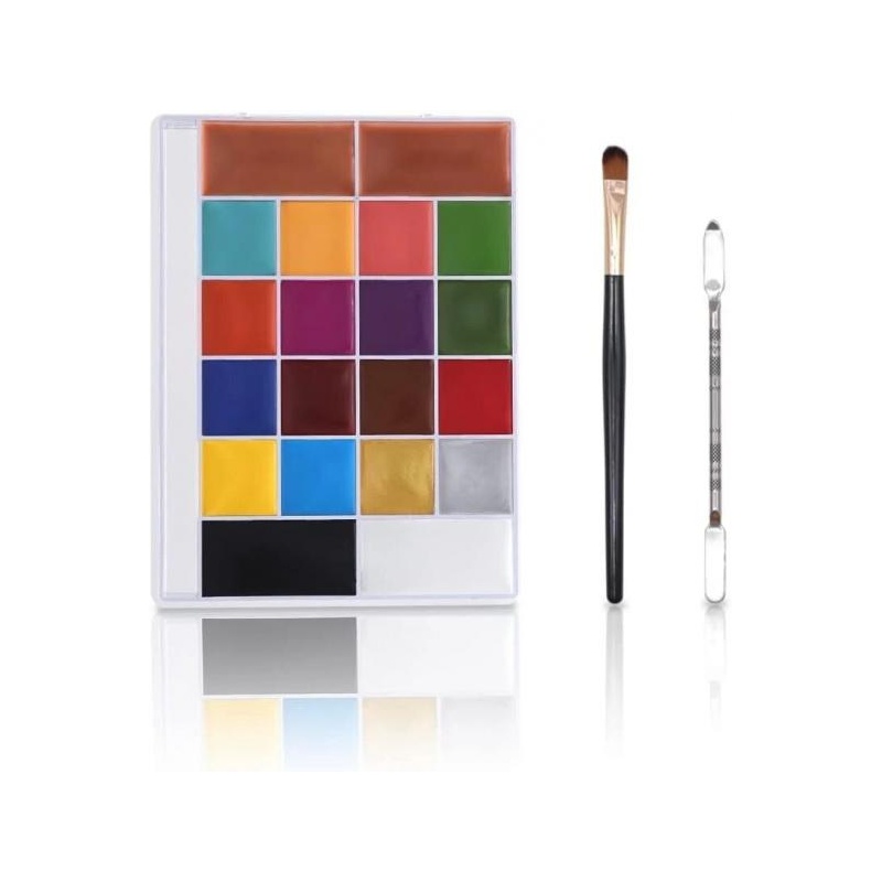 ELEVEN EVER 20-Color Face Painting Kit Halloween Christmas Party and Scar Wound Skin Makeup