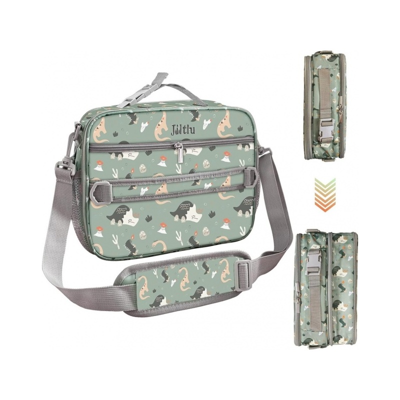 Jiltlu Bērnu termo pusdienu soma, Green-Dino