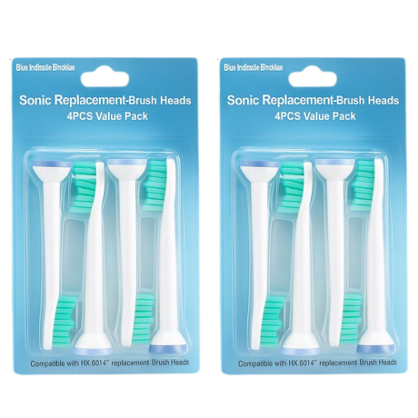 Mazimark Flexisoft vaihtopäät (8 kpl) sähköhammasharjalle (yhteensopiva Philips Sonicare)