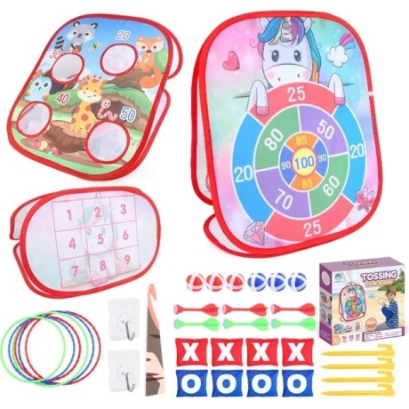 Heittopeli maalitaululla Dinosaur/Unicorn 5in1 JIAJIAYI