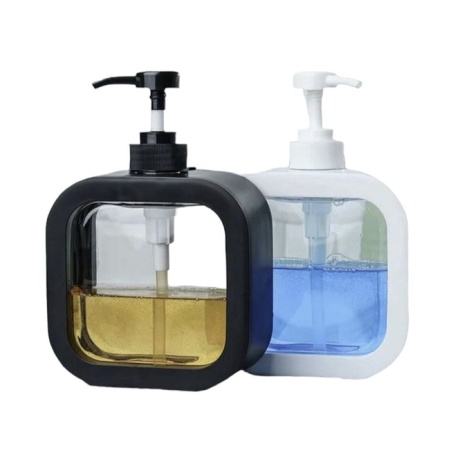 Adah Šķidro ziepju dozatoru komplekts, 2 gab, melnbalts