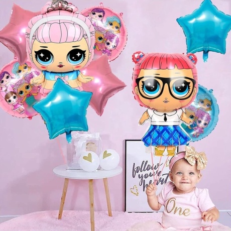 Balionų rinkinys mergaitėms Saban, 10 vnt.