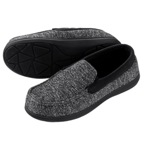 RockDove vīriešu audekla mokasīna čības, melnas 45EU