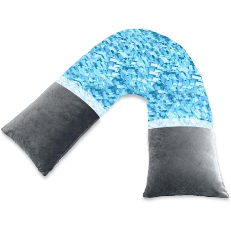 AWESLING spilvens gulēšanai, 76x30 cm, pelēks