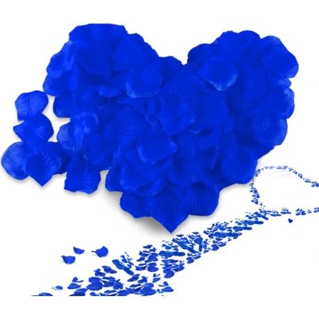 UUEMB mėlyni šilko rožių žiedlapiai, 2000 vnt.