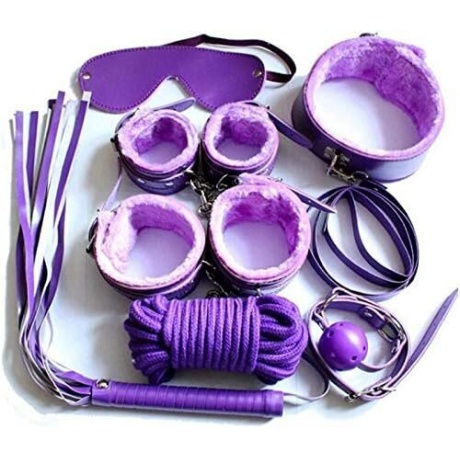 Seksa rotaļlietu komplekts BDSM LovelyMia, violets, 7gab.