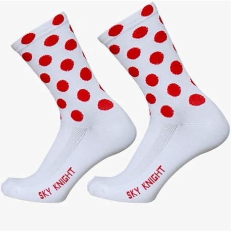 Sporta kompresijas zeķes LCTT, balts/sarkans, 1 pāris