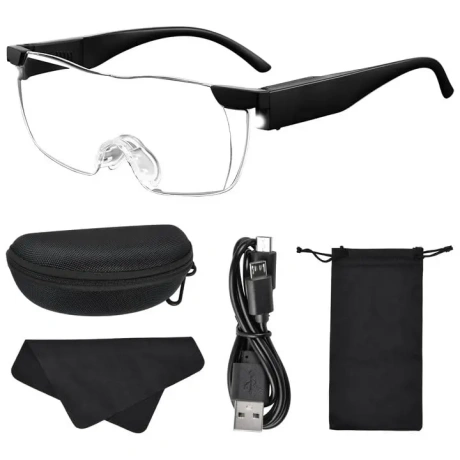 Fangehong didinamieji akiniai su apšvietimu