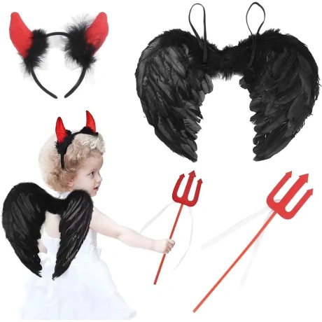 Angel wings, 45 cm, black SunShine