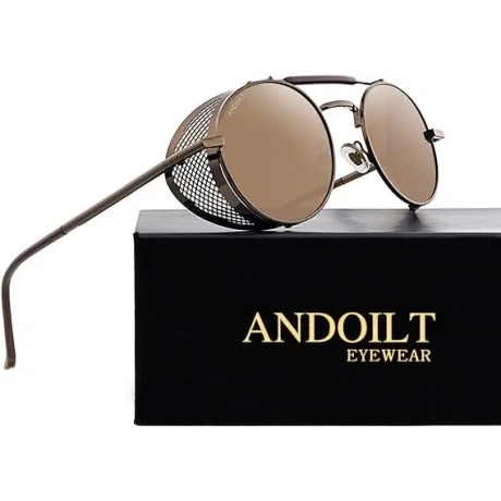 Andoilt Steampunk vīriešu saulesbrilles UV400