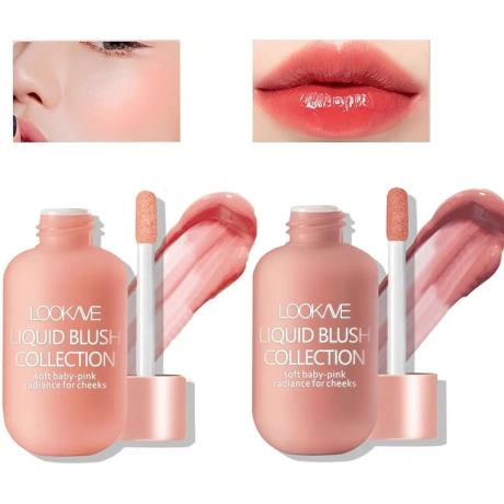LOOKME Ūdensizturīgs šķidrs vaigu sārtums, 2 gab.
