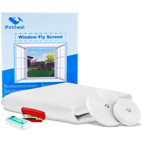 Pottwal Mosquito Window Net 130×150 cm, White