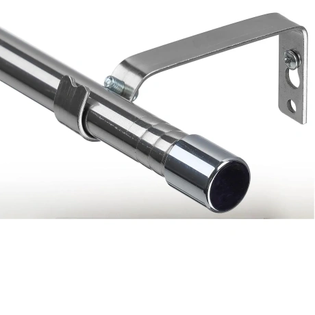 OLLIDOT Aizkaru stienis 76–226 cm, sudraba krāsā