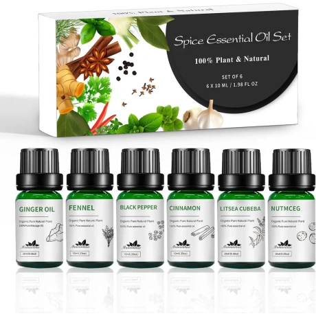 Salking Pure Spicy ēterisko eļļu komplekts 6x10 ml