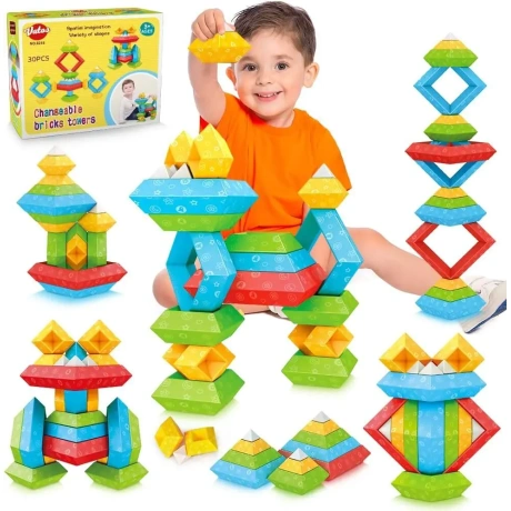 Statybinių blokelių komplektas Vatos, 30 vnt.