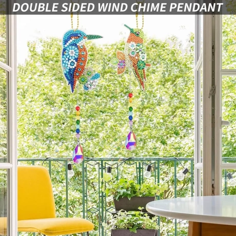 Jodsen 5D DIY dimanta gleznošanas atslēgu piekariņi, 2 gab.