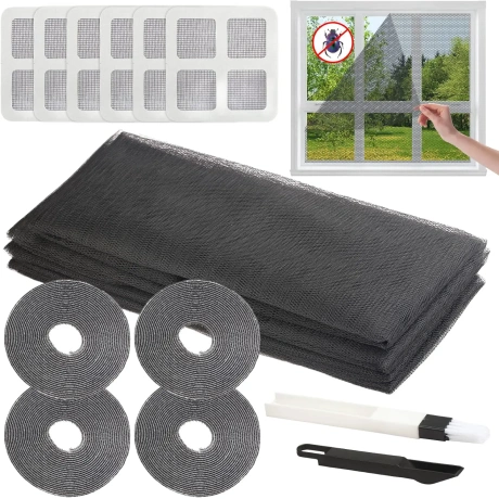 HONMOK Must sääsevõrk putukate eest kaitsmiseks, 4 tk