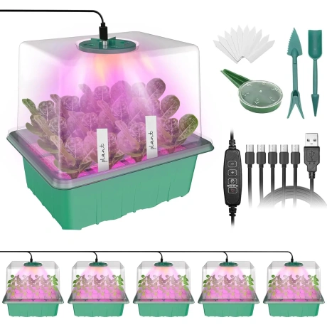 MQHUAYU LED mini-kasvuhoone, 5 tk