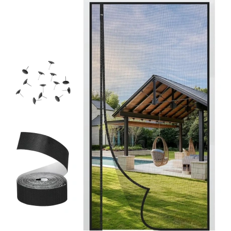 Demlaies Moskito magnetvõrk uksele 90x210cm, must