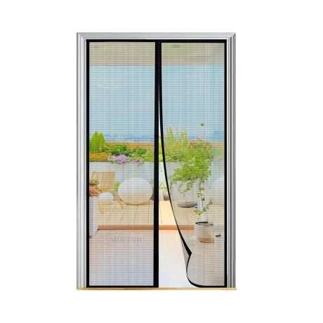 MOZTBH magnetiline sääsevõrgu uks, 70x200 cm, must