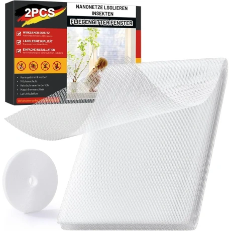 Zuiyin putukavõrk akendele (2 tk komplektis, 130 × 150 cm, valge)
