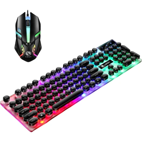 Cengnian GTX300 RGB juhtmega mänguklaviatuur ja hiir, must