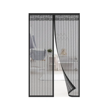 Kiaitre magnetiline sääsevõrk uksele 220 × 100 cm, must