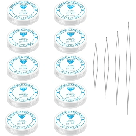 Littlegaofeithing läbipaistev elastne käevõruniit, 10 tk