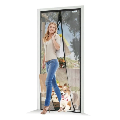 Joy2see magnetiline sääsevõrk uksele 100×215 cm, must