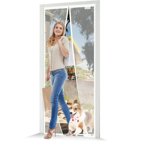 Joy2see mosquito door screen 65 × 210 cm, white