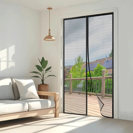 Wzlxcxxy Magnetic Mosquito Net for Door 85 x 235 cm, Black