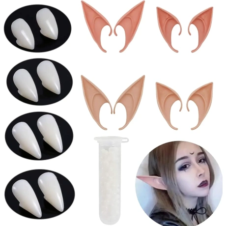 Ouqiwen haldjõrvad ja vampiirihammaste komplekt, 4 paari