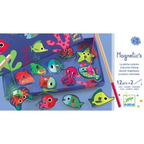 Wooden magnetics - Coloured fishing