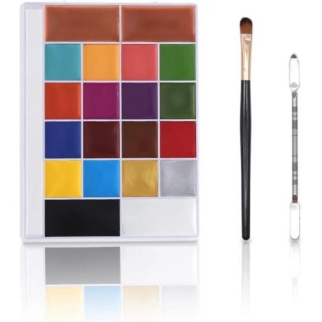 ELEVEN EVER 20-Color Face Painting Kit Halloween Christmas Party and Scar Wound Skin Makeup