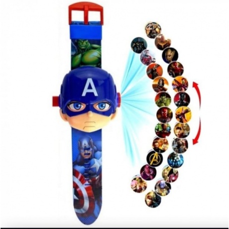 Milando B8 lasten kello projektorilla Marvel Avengers Captain America