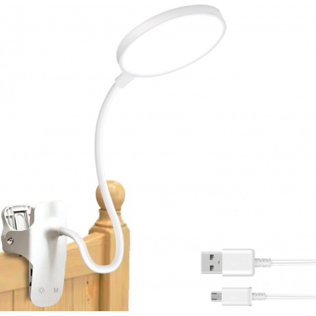 LED-lukuvalo puristimella Bteng USB