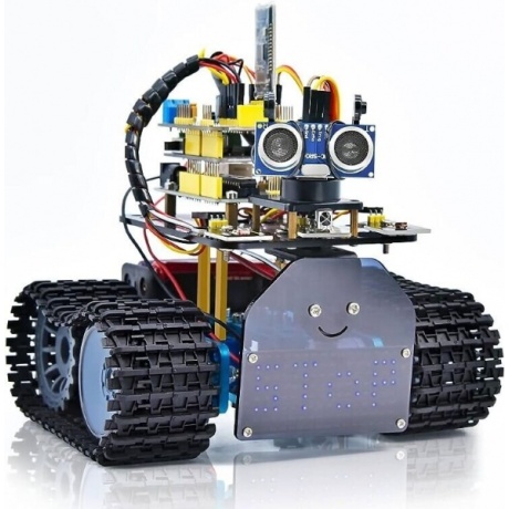 Ohjelmoitava robotti Mini Robot Tank Arduino Style