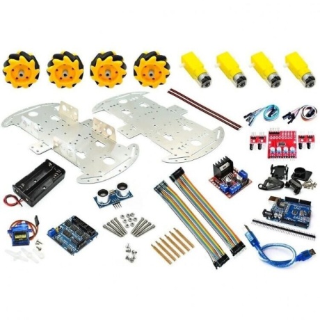 Arduino UNO -tyylinen elektroniikkapaketti, robottiauto